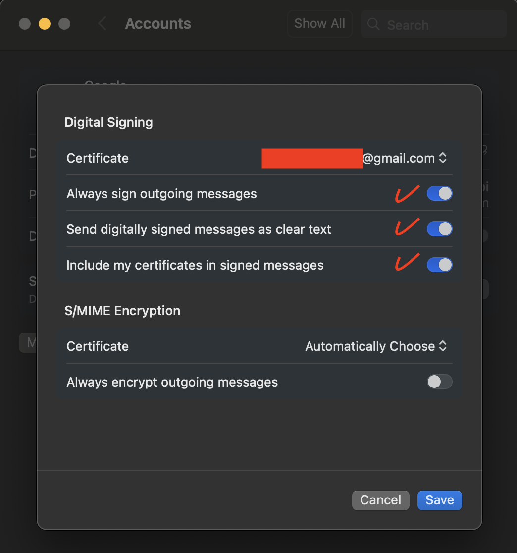 تفعيل التوقيع في تطبيق outlook